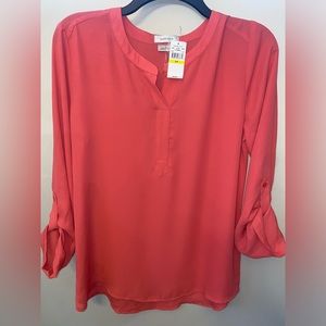 Van Heusen Women’s blouse brand new with tags size S/P Coral color